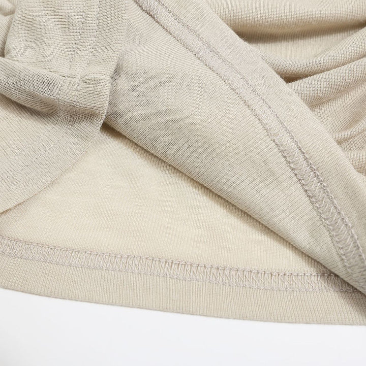 Sweet Pure Desire Halter Bow Print Irregular T shirt