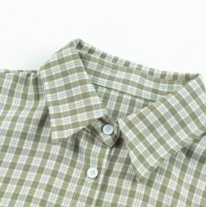 Lace checkered shirt