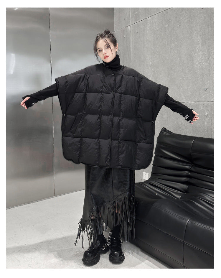 Quilted oversized vest jacket