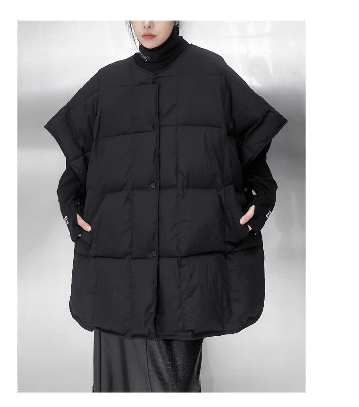 Quilted oversized vest jacket