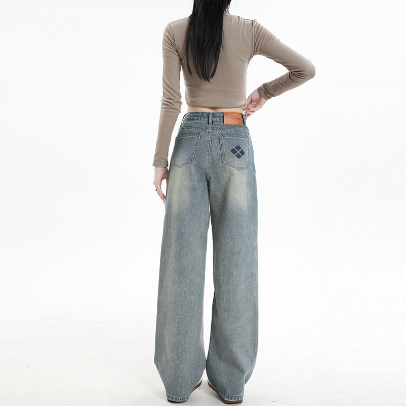 Straight wide-leg jeans