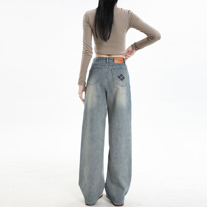 Straight wide-leg jeans