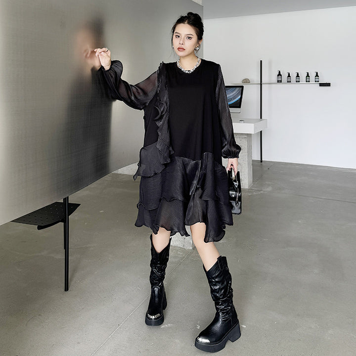 Long Sleeve Raffle Dress