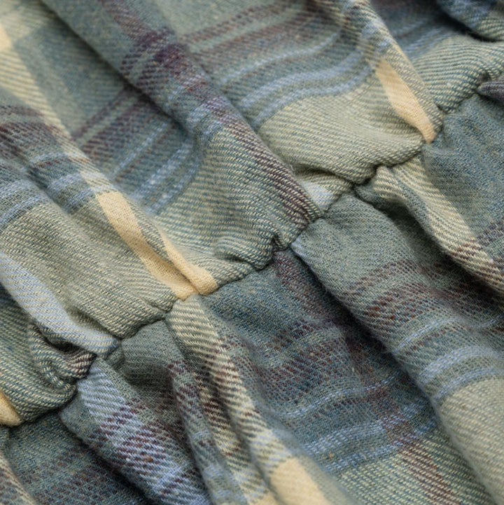 Check Front Frill Ribbon Mini Skirt