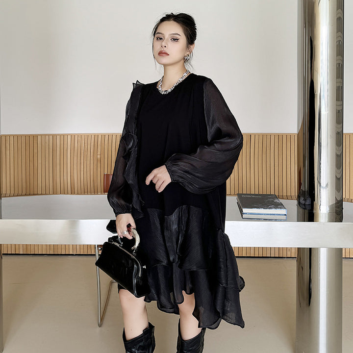 Long Sleeve Raffle Dress