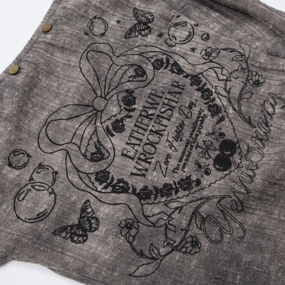 One Shoulder Print Pullover