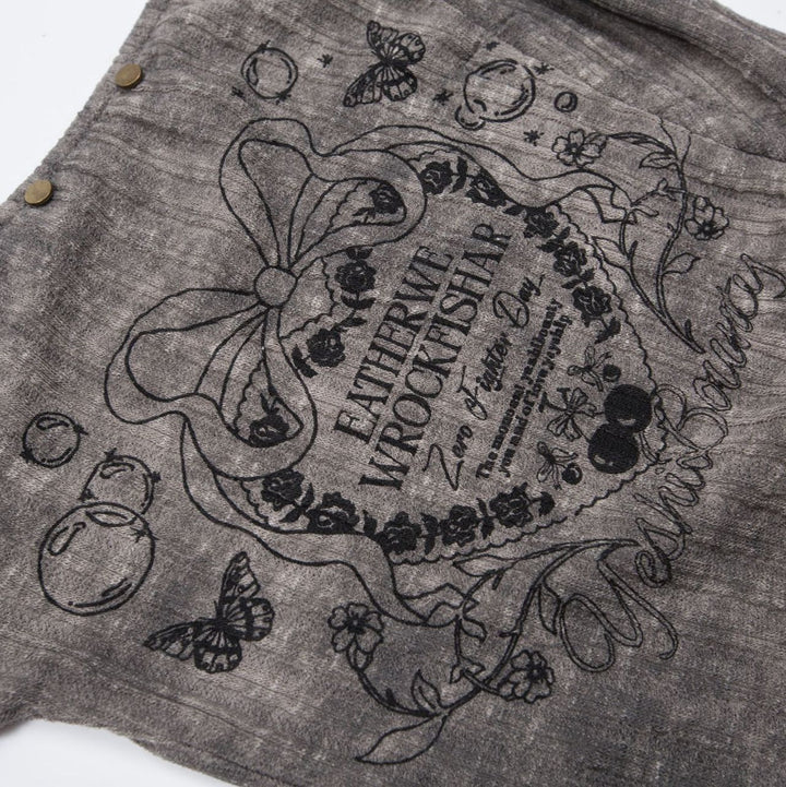 One Shoulder Print Pullover