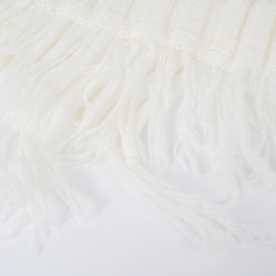 Flower Off Shoulder Slim Sweater