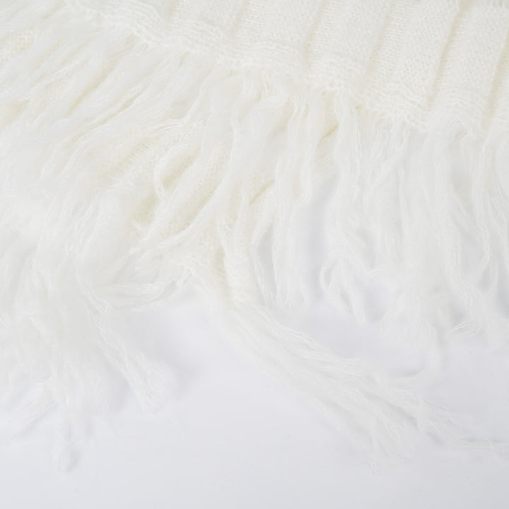 Flower Off Shoulder Slim Sweater