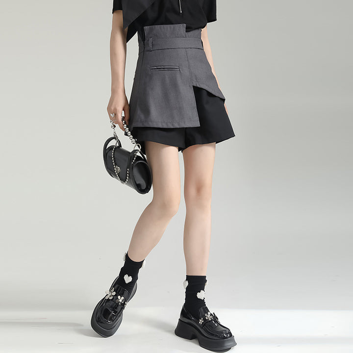 Layered Design Short Pants