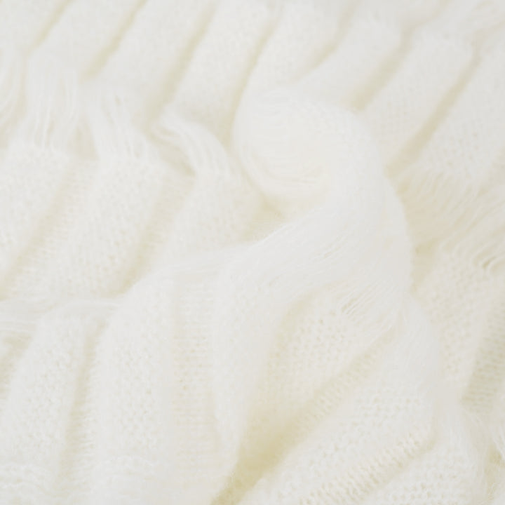 Flower Off Shoulder Slim Sweater