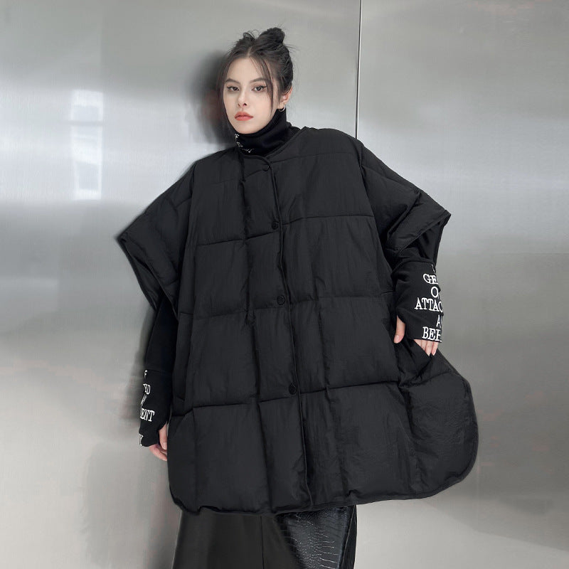 Quilted oversized vest jacket