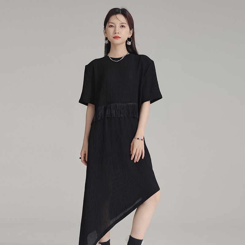 Tassel Round Neck Knitted Tops