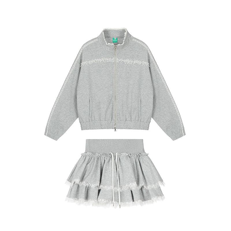 Lace Jacket & Gather Frill Mini Skirt – byheenieheenie