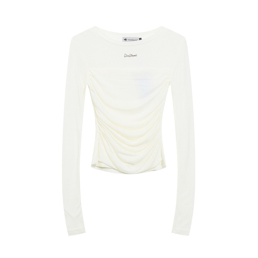 Sweet Pure Desire Halter Bow Print Irregular T shirt