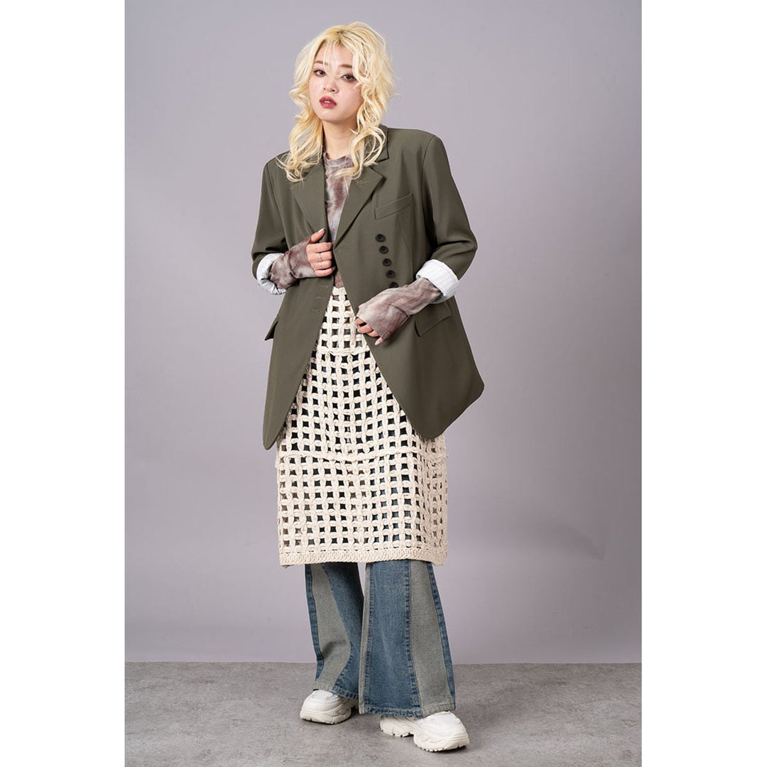 Bicolor Switching Denim Jeans