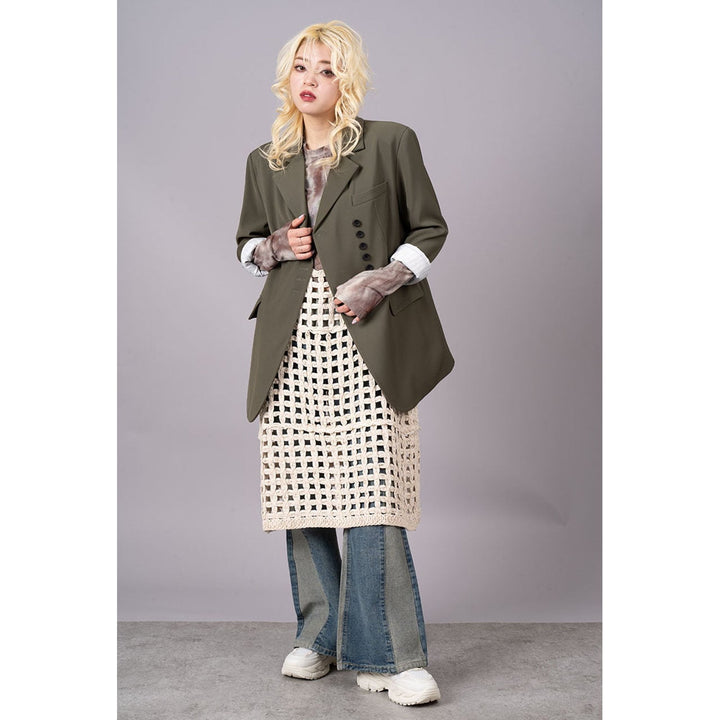 Bicolor Switching Denim Jeans