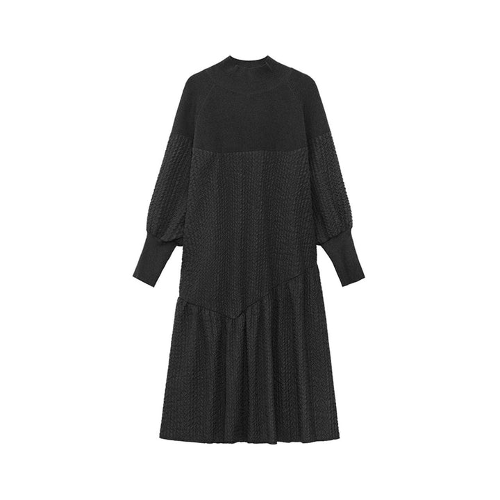 Knit Switching Tiered Onepiece