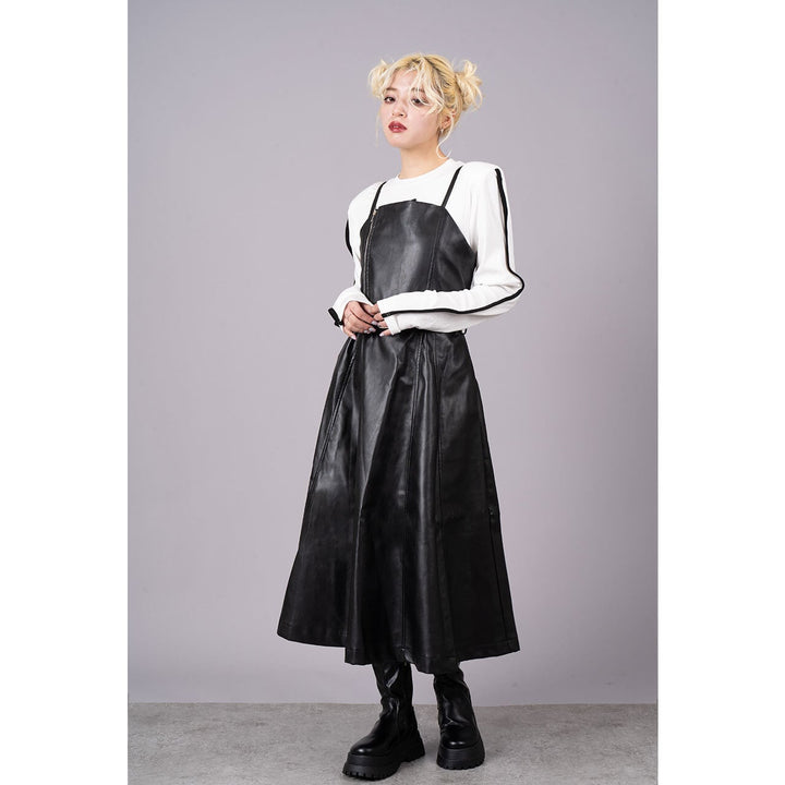 PU Leather Riders Camisole Onepiece
