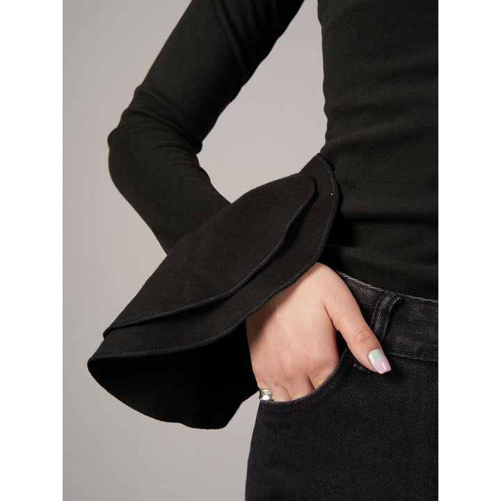 Frill Sleeve Pullover