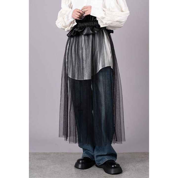 PU Leather Tulle Belt