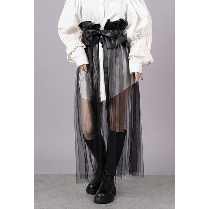 PU Leather Tulle Belt