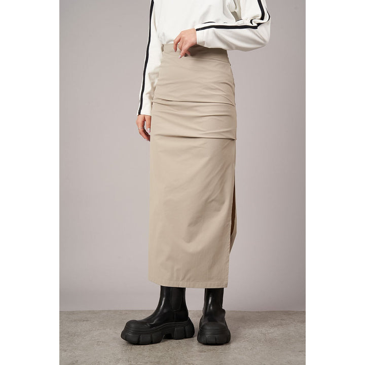 [¥0] Side Tuck Slit Tight Skirt