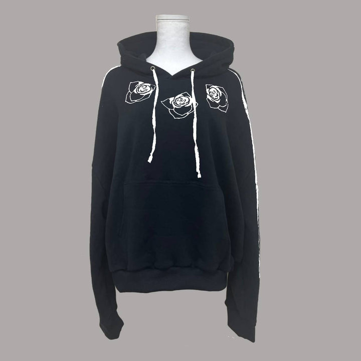 ୨୧1週間限定10％OFF୨୧ [ yy0904._] 緩苺 - Rose Embroidered Hoodie for Men