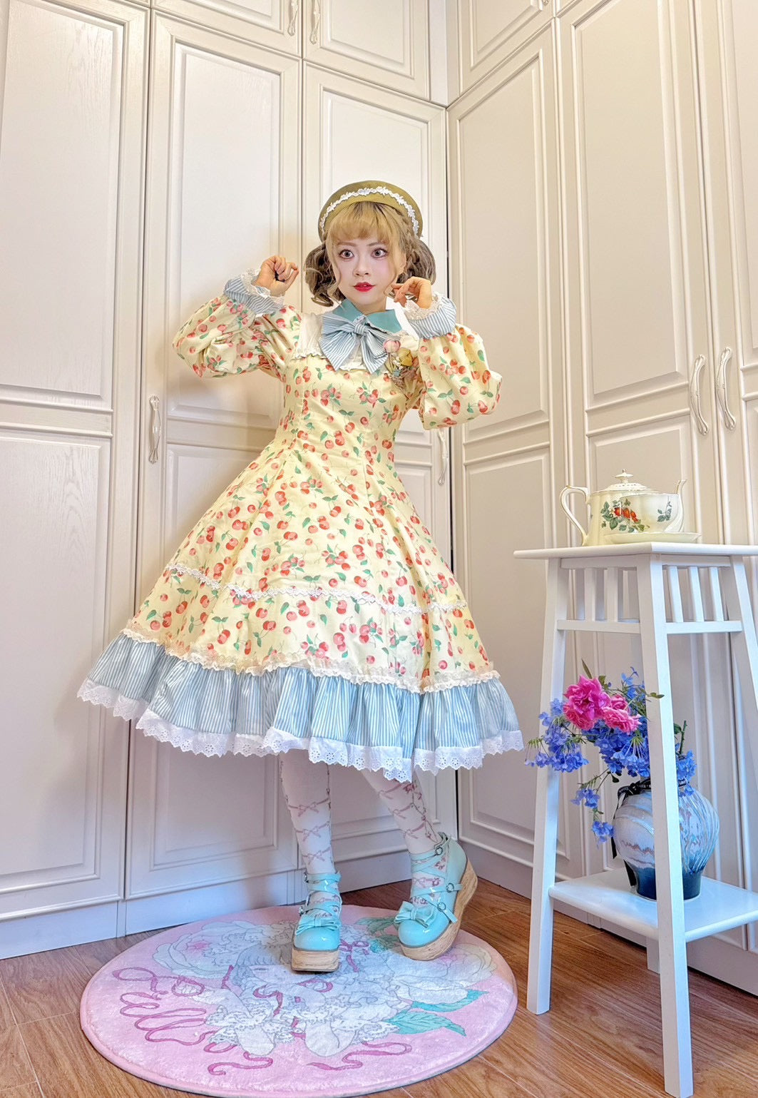 [satsukiai00] 五月アイ - Classic garden tea timeワンピース / 黄色