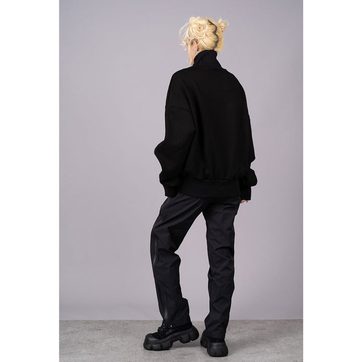 [¥0] Drawstring Slender Zipper Pants