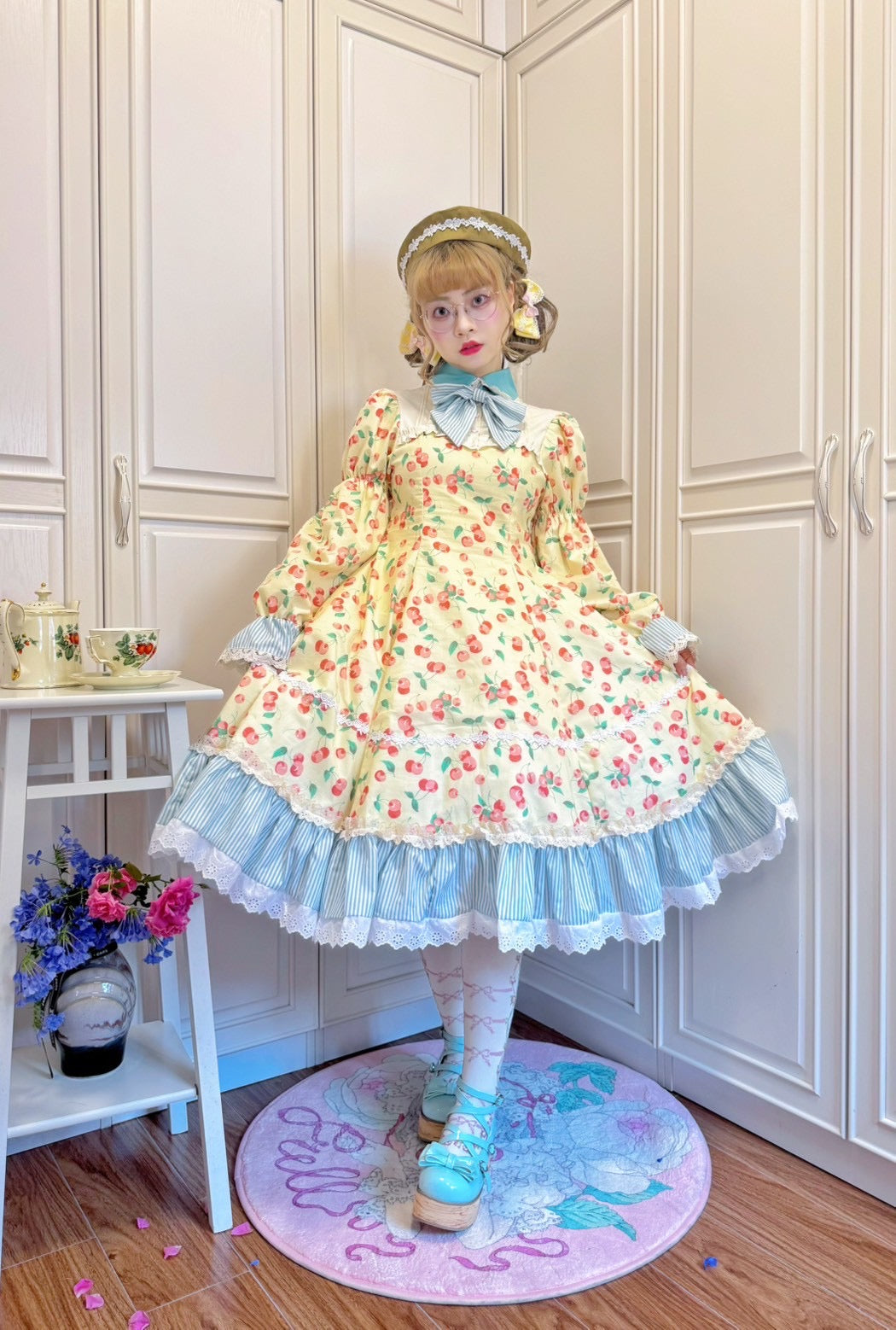 [satsukiai00] 五月アイ - Classic garden tea timeワンピース / 黄色