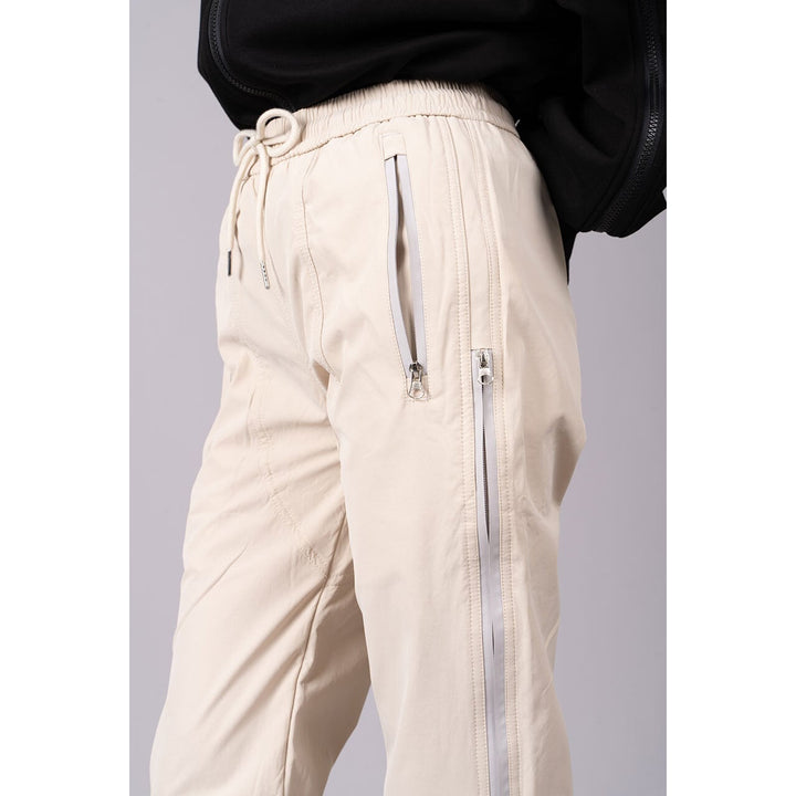 [¥0] Drawstring Slender Zipper Pants
