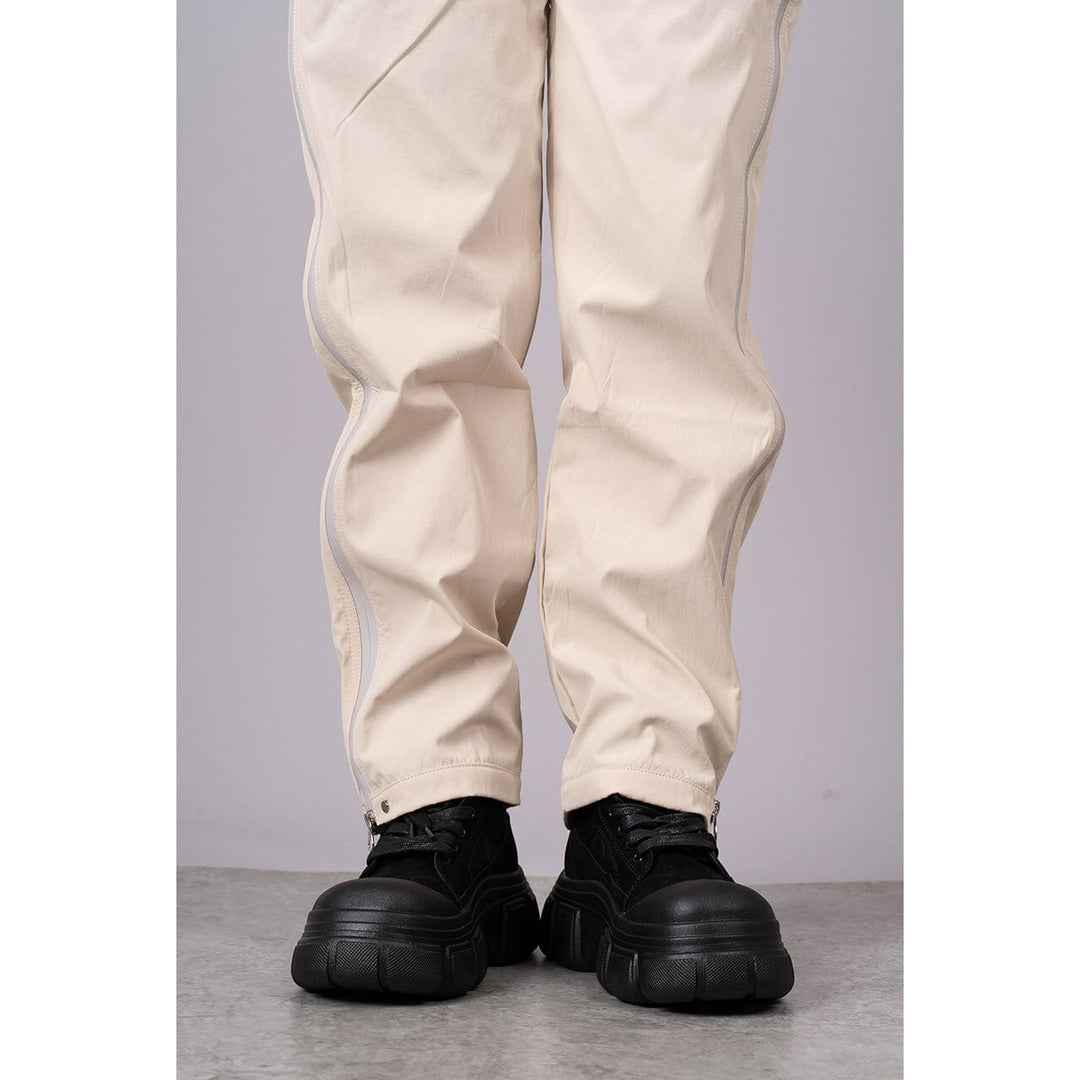 [¥0] Drawstring Slender Zipper Pants