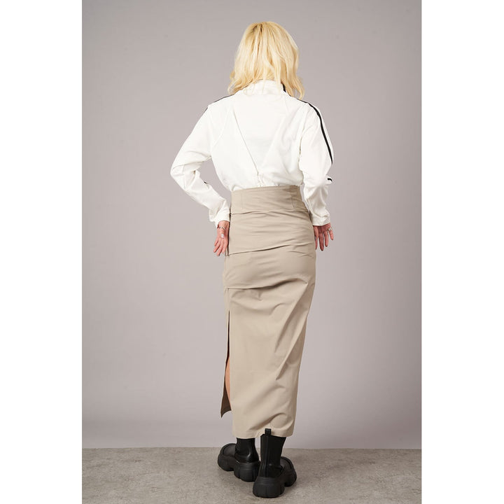[¥0] Side Tuck Slit Tight Skirt