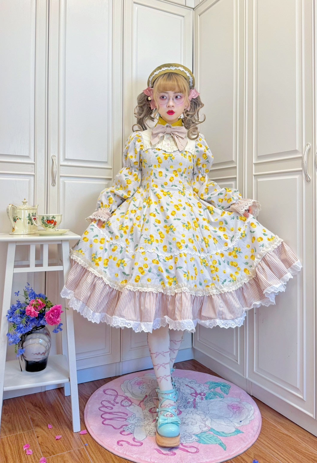 [satsukiai00] 五月アイ - Classic garden tea timeワンピース / 水色