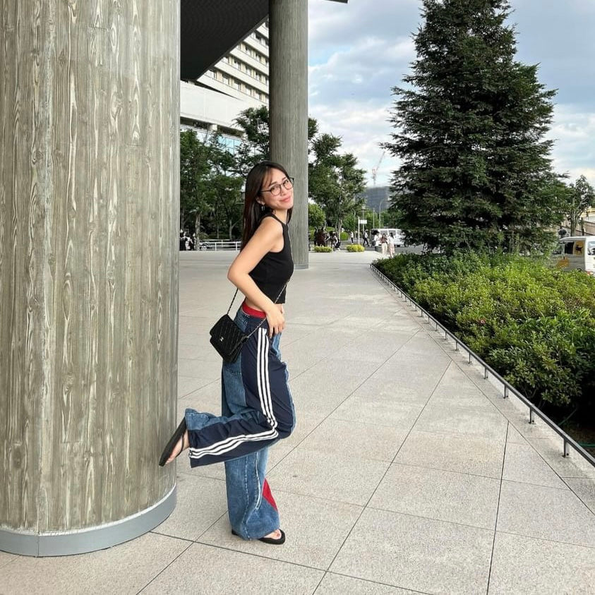 [maaarina0806] Street color patchwork loose jeans