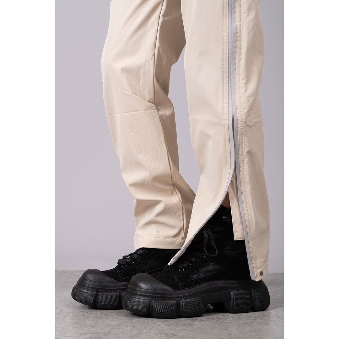 [¥0] Drawstring Slender Zipper Pants