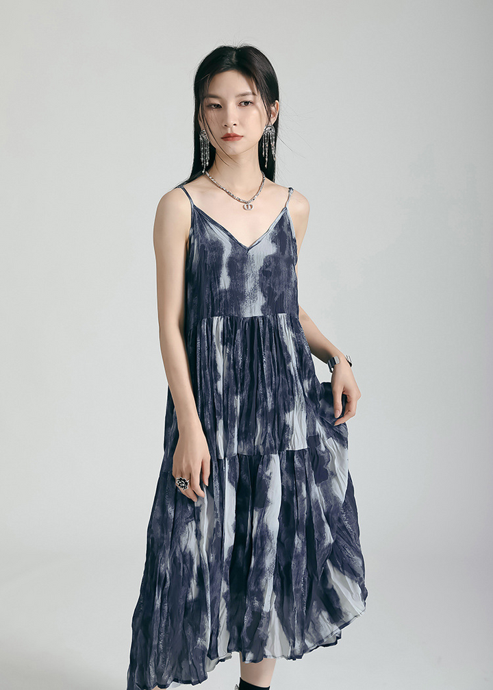 Tie Dye Tiered Camisole Onepiece