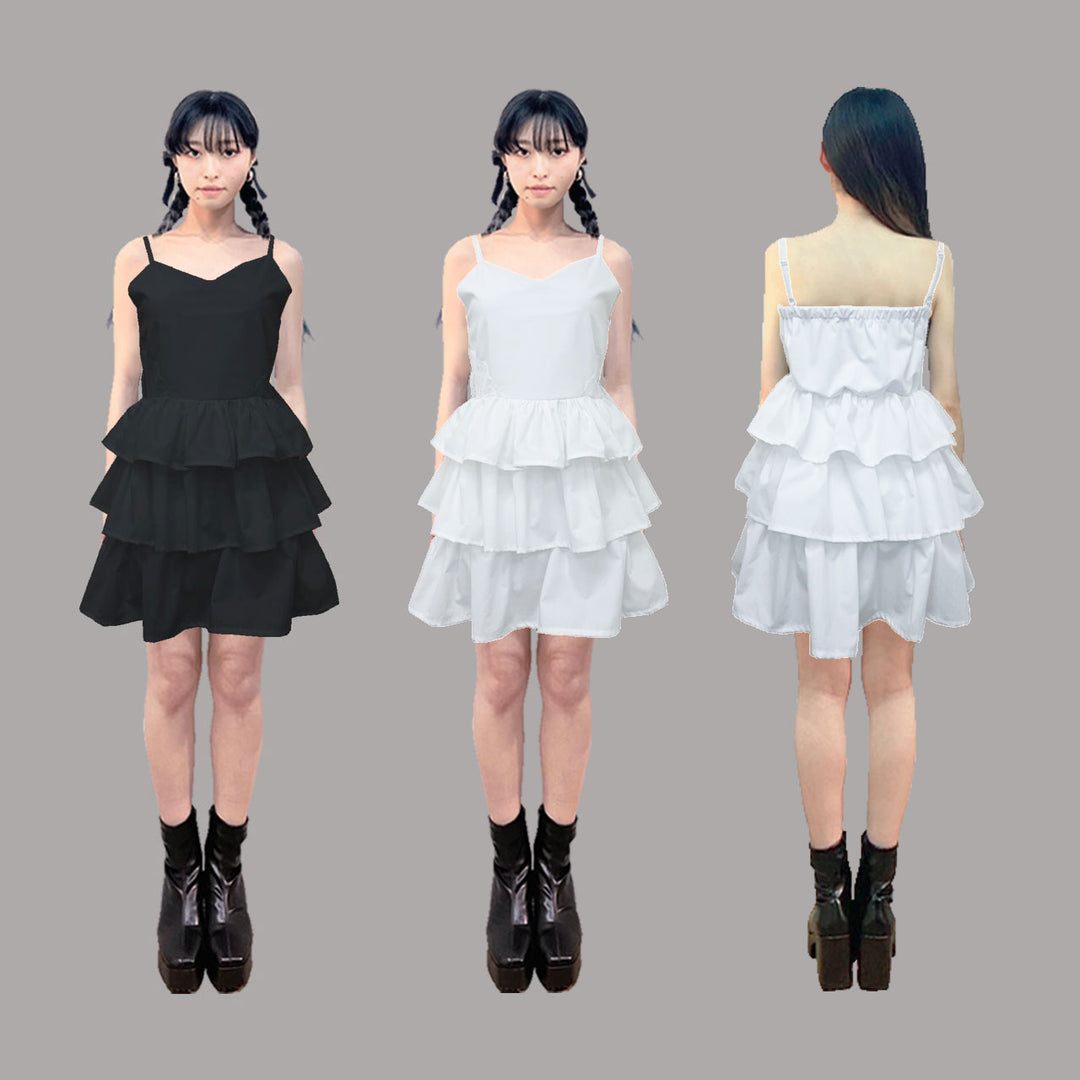 ୨୧ セット購入はこちらから ୨୧ 1週間限定15％OFF ୨୧ [ yy0904._] 緩苺 -Rose Hoodie シリーズ × Side Lace Tiered Cami Onepiece 24,191 / 25,041