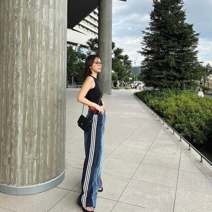 [maaarina0806] Street color patchwork loose jeans