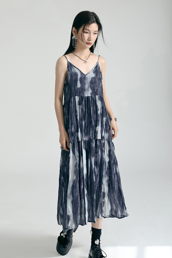 Tie Dye Tiered Camisole Onepiece