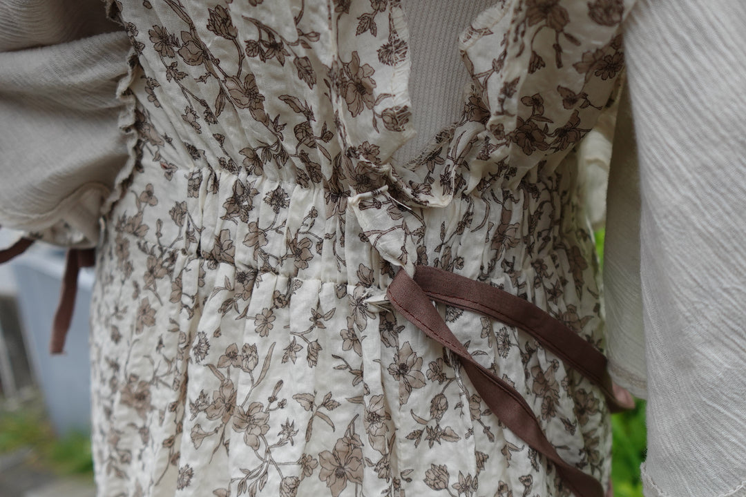 ୨୧2点購入で1,000円OFF୨୧ [usagikomachi] うさこま - Metamor Kimono Dress / Ash botanica