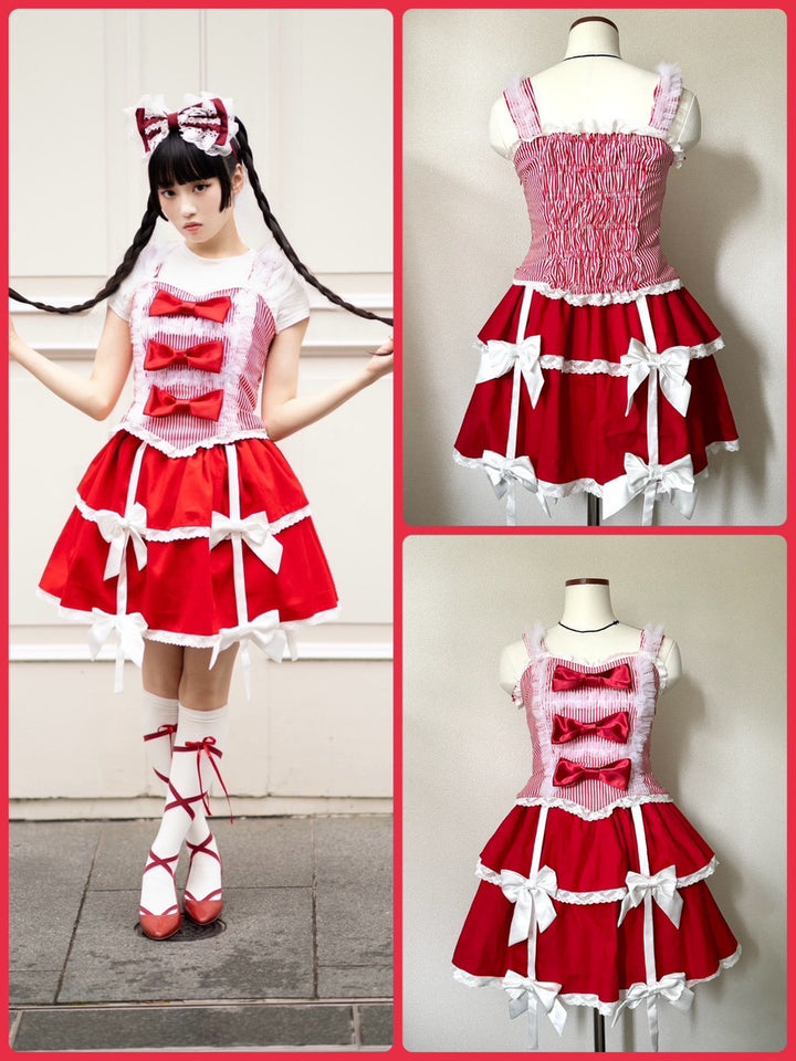 ❤︎‬2点購入で1,000円OFF❤︎‬ [suu_____chan] 佐藤すみれコラボアイテム第2弾 - ビスチェ × スカート - ベリータルト
