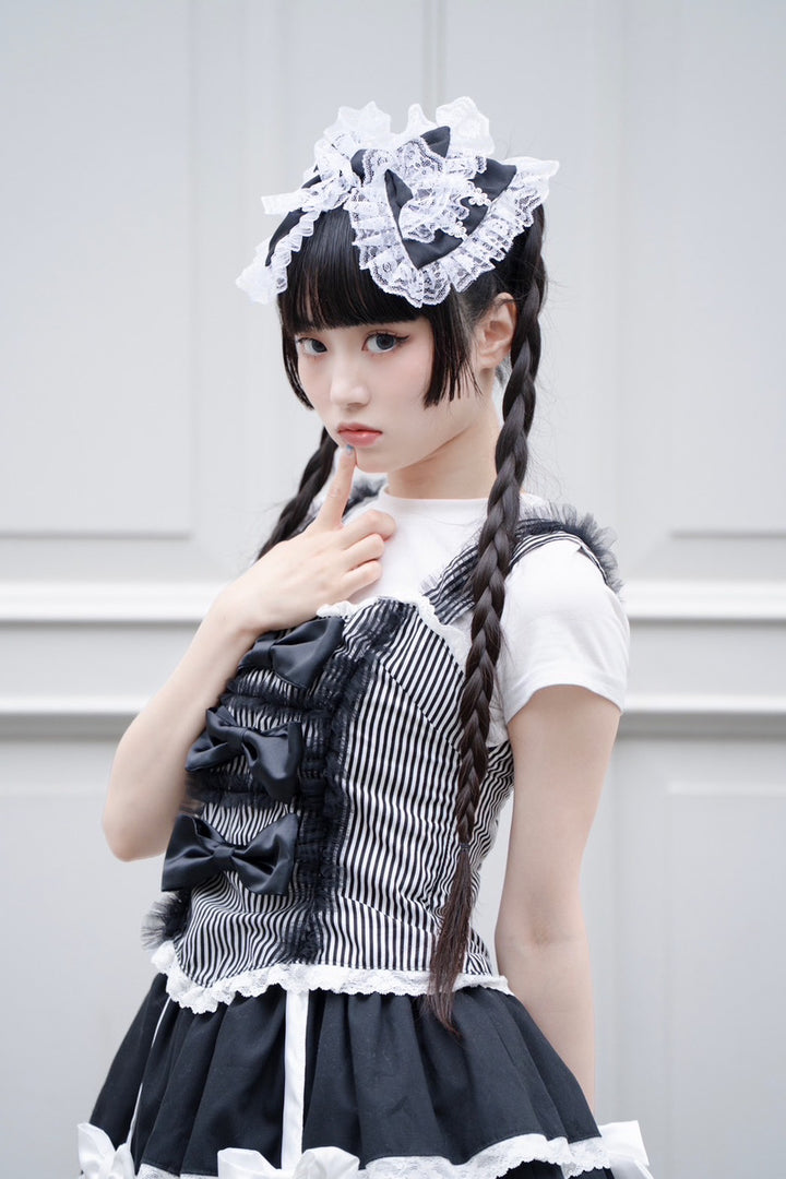 ❤︎‬2点購入で1,000円OFF❤︎‬ [suu_____chan] 佐藤すみれコラボアイテム第2弾 - ビスチェ × スカート - ビターチョコレート