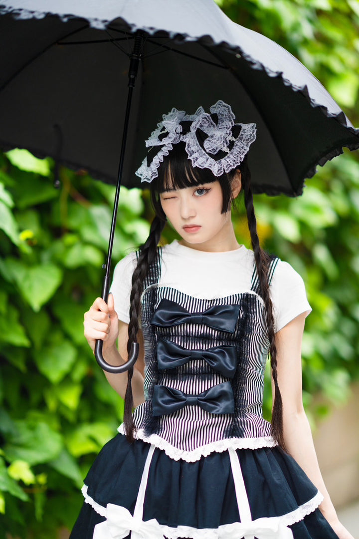 ❤︎‬2点購入で1,000円OFF❤︎‬ [suu_____chan] 佐藤すみれコラボアイテム第2弾 - ビスチェ × スカート - ビターチョコレート