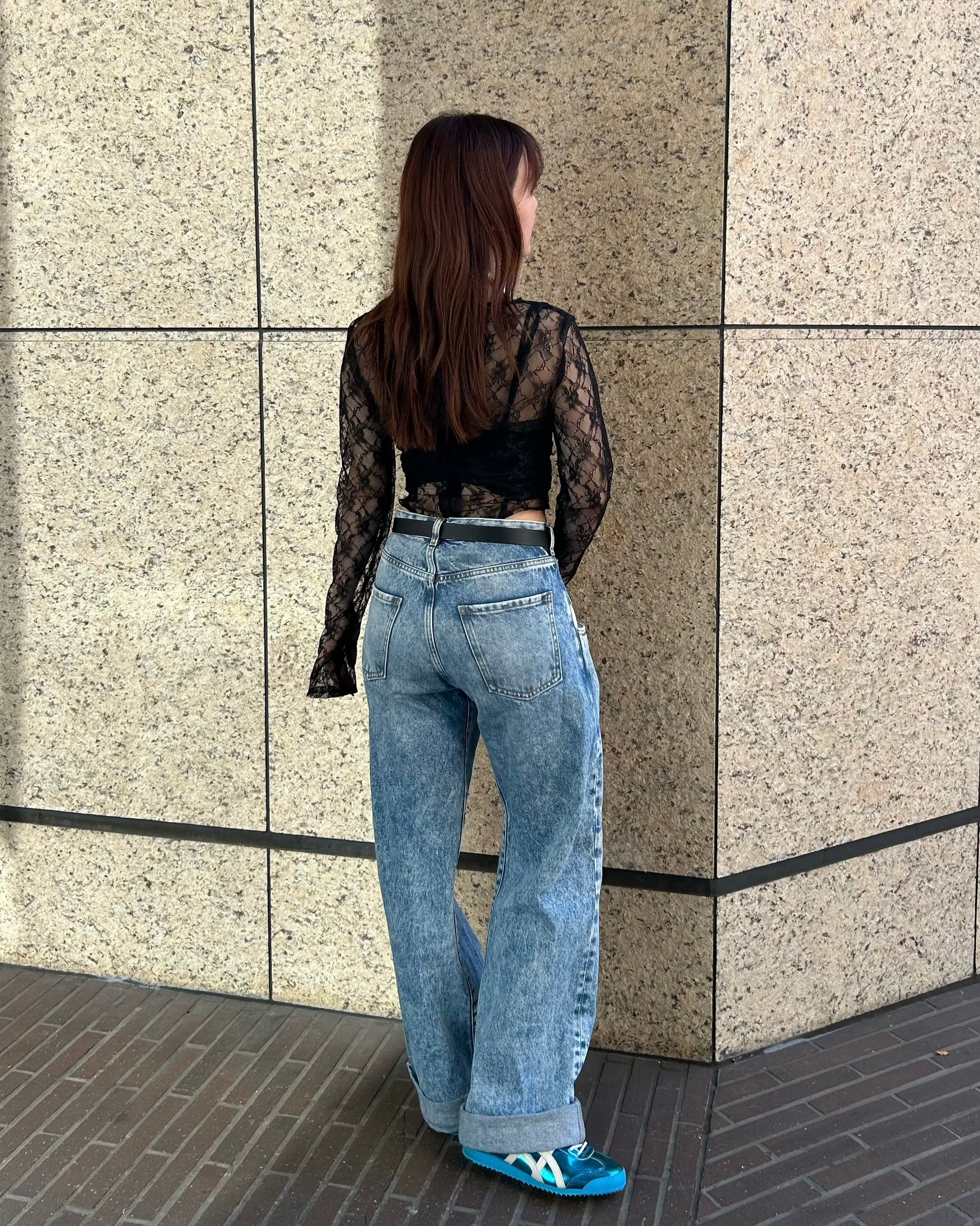 レース装飾ボディスーツ D70 M ネイビー 0826__m] mai - レースボディスーツトップス – byheenieheenie