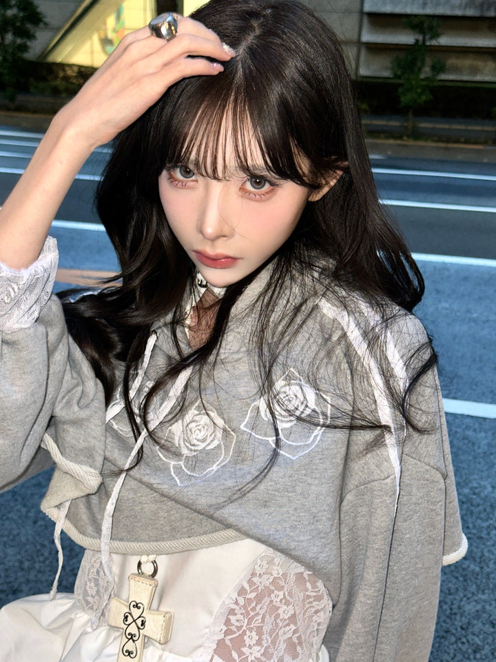 ୨୧ セット購入はこちらから ୨୧ 1週間限定15％OFF ୨୧ [ yy0904._] 緩苺 -Rose Hoodie シリーズ × Side Lace Tiered Cami Onepiece 24,191 / 25,041