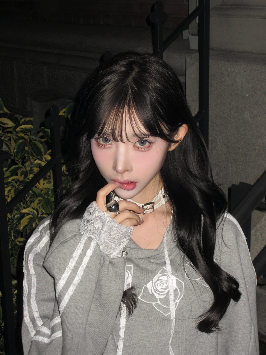 ୨୧ セット購入はこちらから ୨୧ 1週間限定15％OFF ୨୧ [ yy0904._] 緩苺 -Rose Hoodie シリーズ × Side Lace Tiered Cami Onepiece 24,191 / 25,041