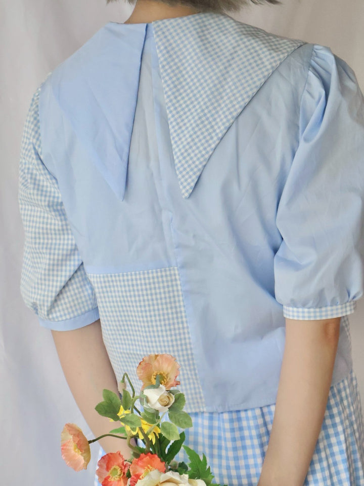 [natyu_moon] × byheenieheenieコラボアイテム - patchy gingham blouse
