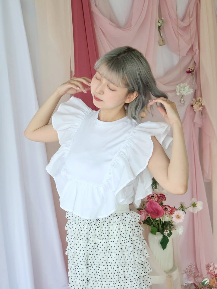 [natyu_moon] × byheenieheenieコラボアイテム - airy frill tops
